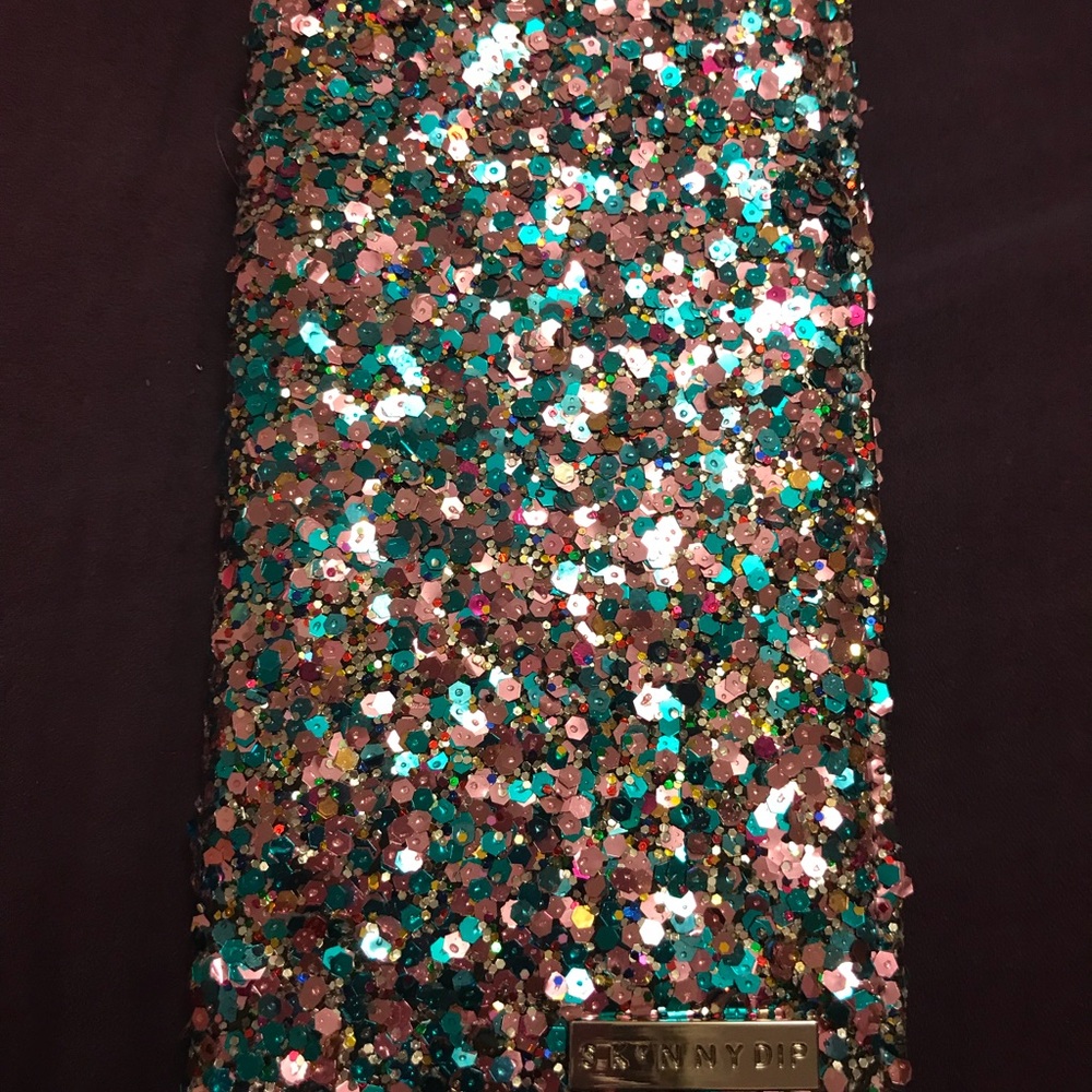 Pink & Blue Glitter iPhone 7+plus wallet case